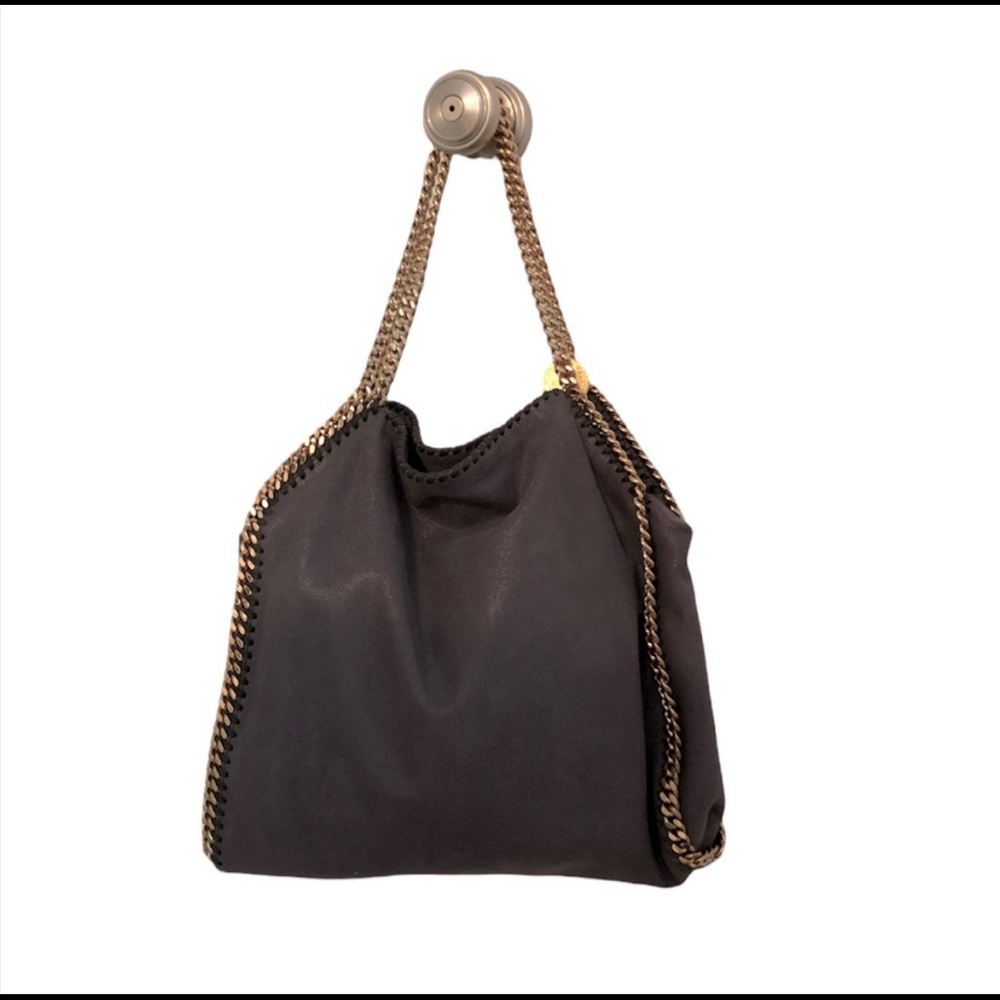 Stella McCartney Black Tote with Gold Chain Accents